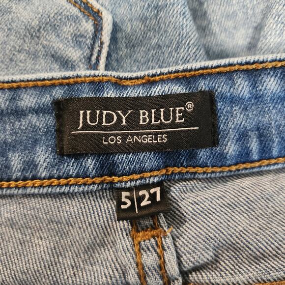Judy Blue Boyfriend Fit Jeans Women's 5/27 Medium Wash Distressed Stretch Denim - Picture 6 of 9